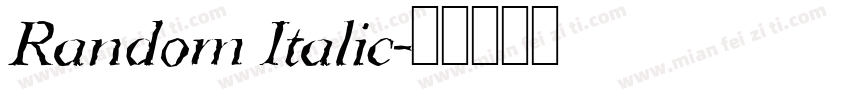 Random Italic字体转换